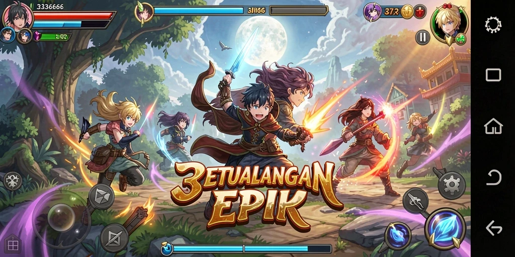 Tampilan gameplay seru dan karakter menarik dalam 333666.