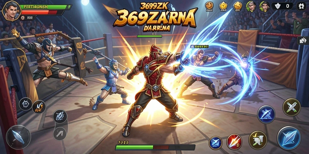 Gameplay seru 369ZK dengan karakter Fighting unik.