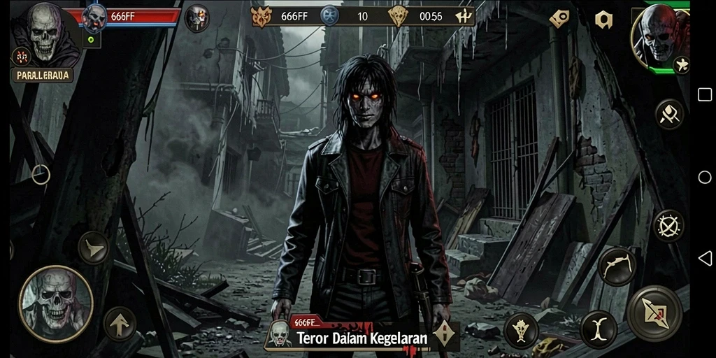 Tampilan gameplay menyeramkan penuh ketegangan dalam 666FF.