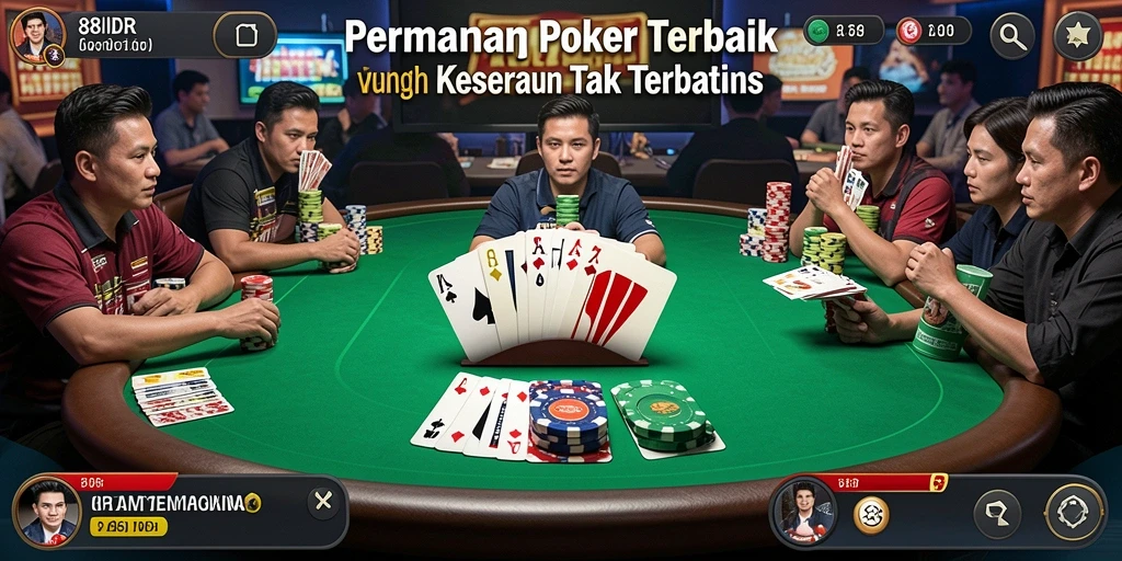 Tampilan gameplay menarik dari 88IDR saat pemain bermain poker.