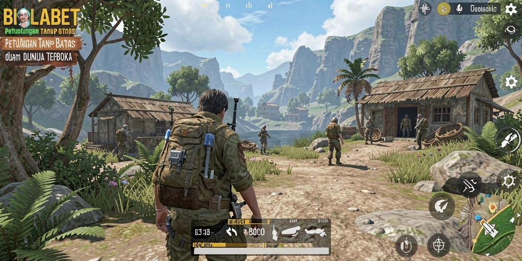 Tampilan gameplay Open World yang memukau dan eksploratif.