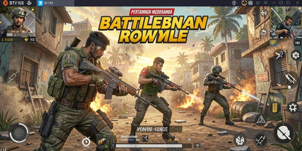 Tampilkan gameplay Battle Royale yang intens dan mendebarkan.