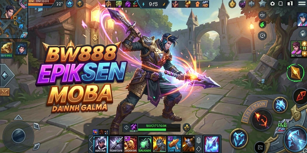 Screenshot gameplay BW888 menampilkan pertarungan tim yang intens.