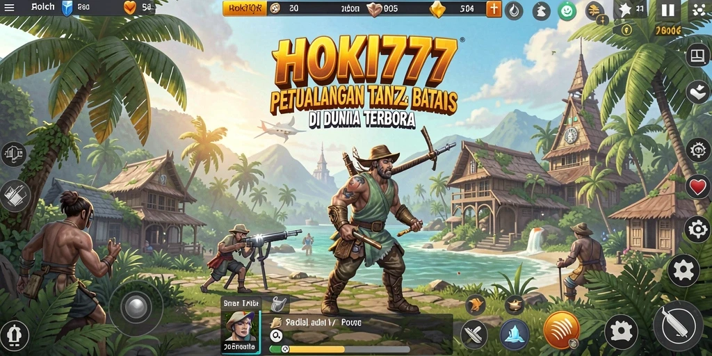Screenshot gameplay HOKI777 menampilkan dunia terbuka yang luas dan menarik.