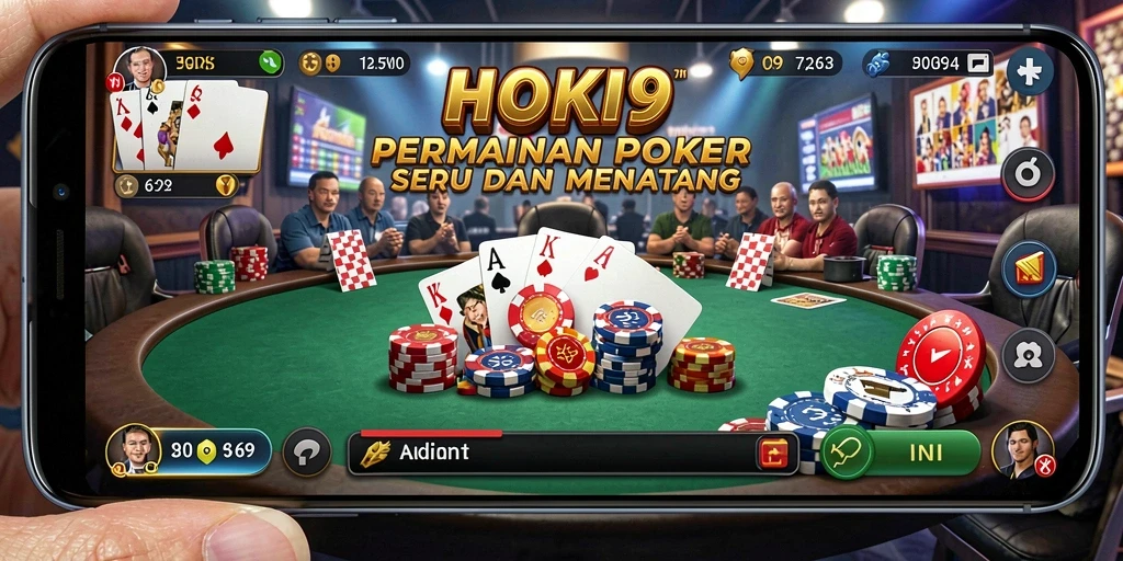 Tampilan utama HOKI9 dengan gameplay poker yang seru.