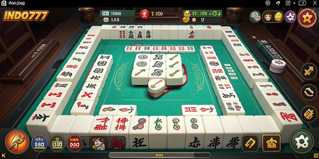 Tampilan menarik dari gameplay Mahjong di INDO777.