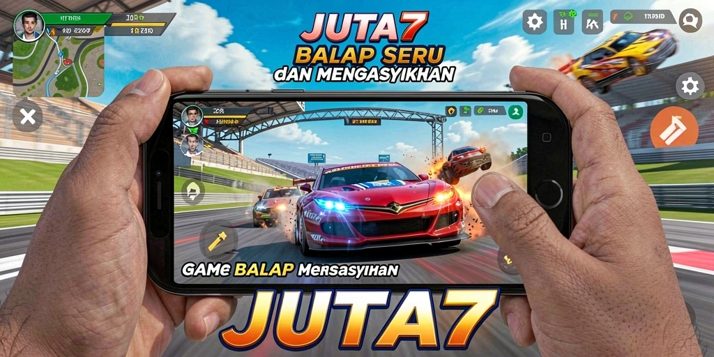 Tampilan menarik dari balapan dalam JUTA7 yang penuh dengan aksi.