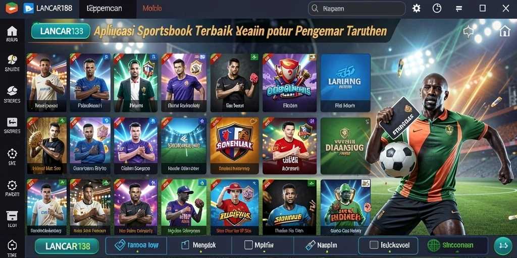 Screenshot utama LANCAR138 menampilkan fitur taruhan olahraga yang interaktif.