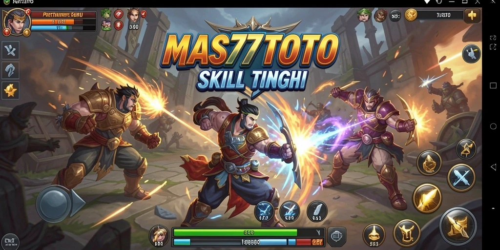 Screenshot menunjukkan momen pertarungan mendebarkan dalam MAS77TOTO.