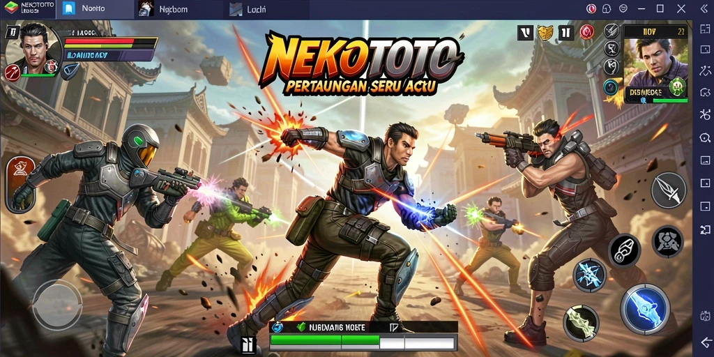 Tangkapan layar pertarungan seru di <strong>NEKOTOTO</strong>.