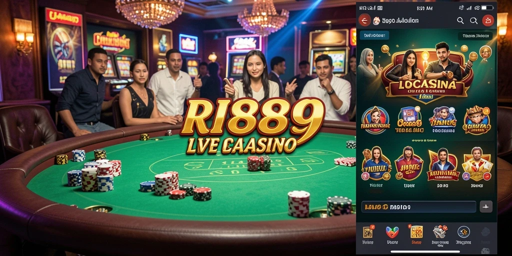Tampilan menarik dari permainan Live Casino RI889 dengan dealer langsung.