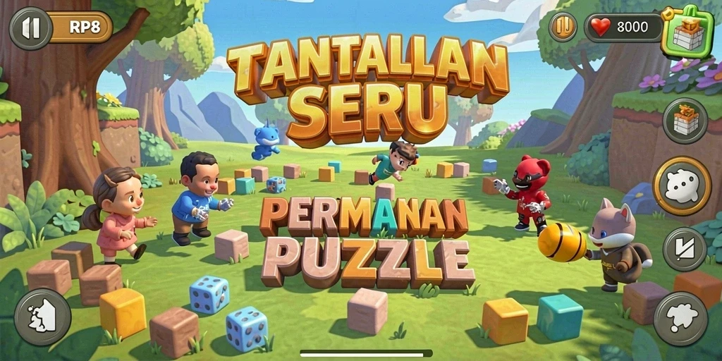 Screenshot utama RP8 menampilkan gameplay seru dalam memecahkan teka-teki.