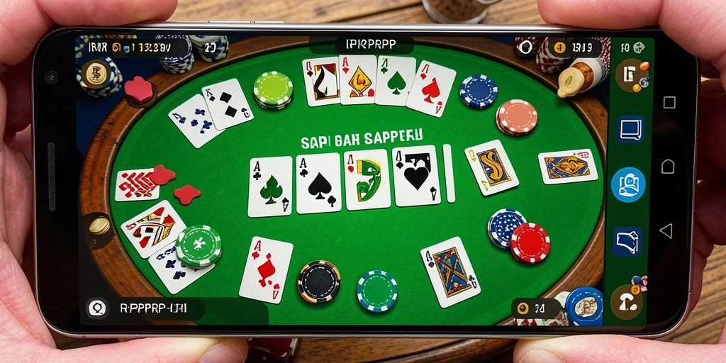 Screenshot gameplay RPRPRP yang menampilkan suasana bermain Gaple.