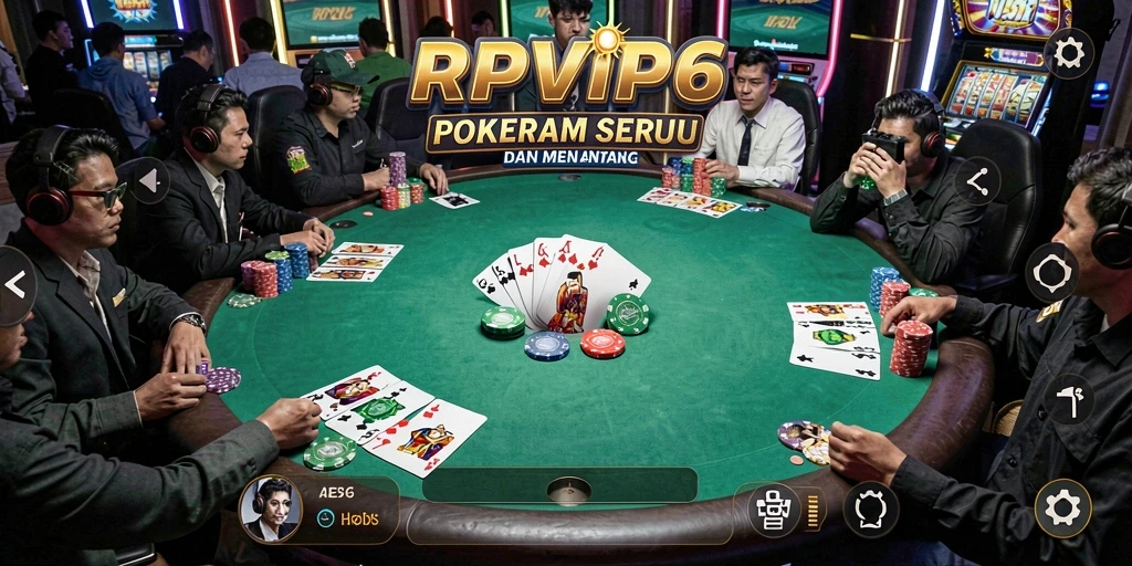 Gameplay RPVIP6 dengan suasana Poker yang menarik.