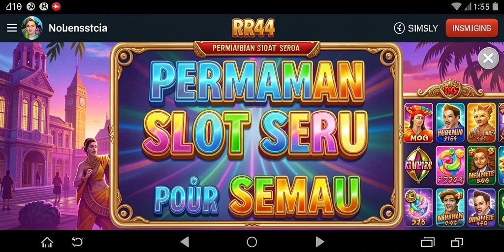 Tampilan gameplay RR44 yang penuh warna dan menarik.