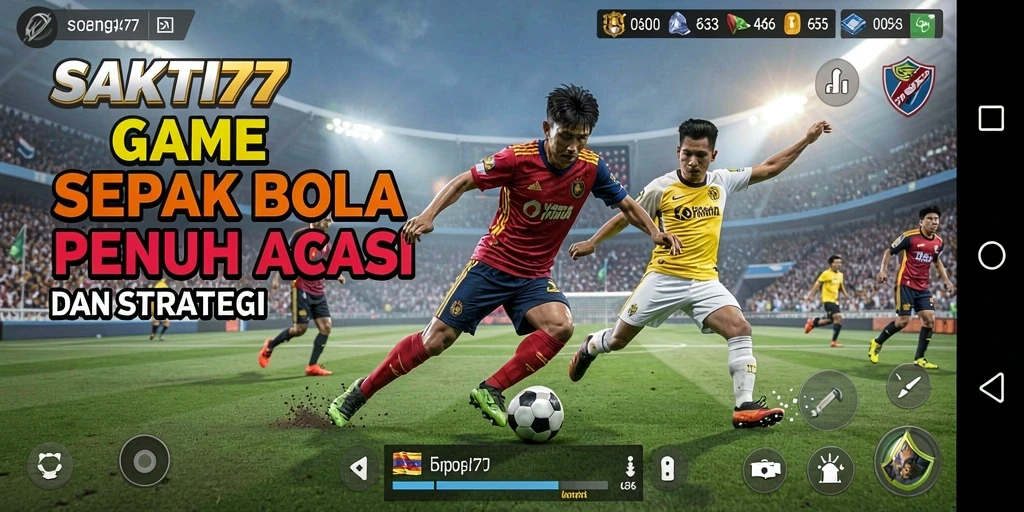Tampilan gameplay SAKTI77 yang seru dalam aksi pertandingan sepak bola.