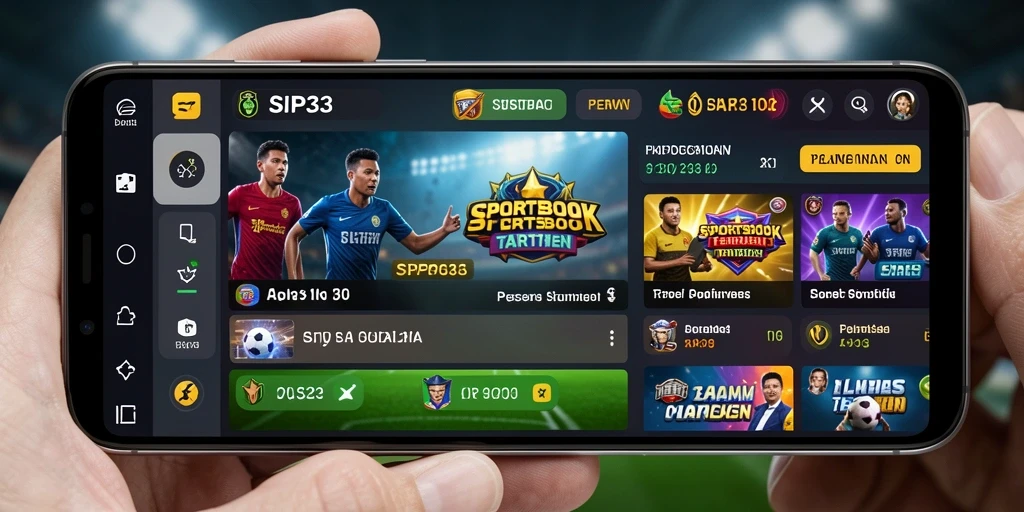Tangkapan layar gameplay SIP33 dengan taruhan olahraga langsung