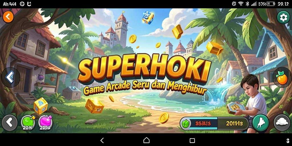 Gameplay seru dalam SUPERHOKI dengan berbagai level menantang.