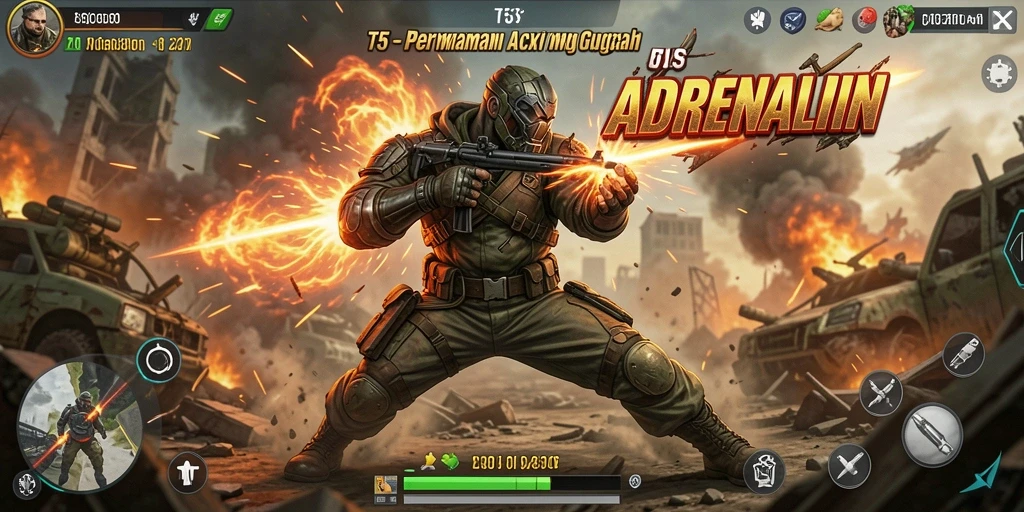Tampilan gameplay T6 yang mendebarkan saat bertarung.