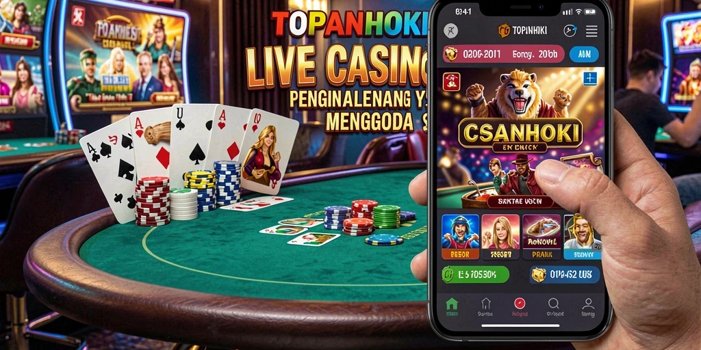 Tampilan gameplay Live Casino di TOPANHOKI yang memukau.