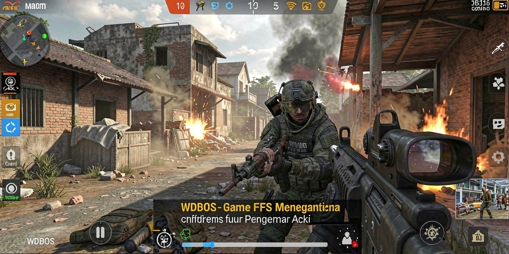 Screenshot gameplay WDBOS dengan aksi pertempuran yang intens.