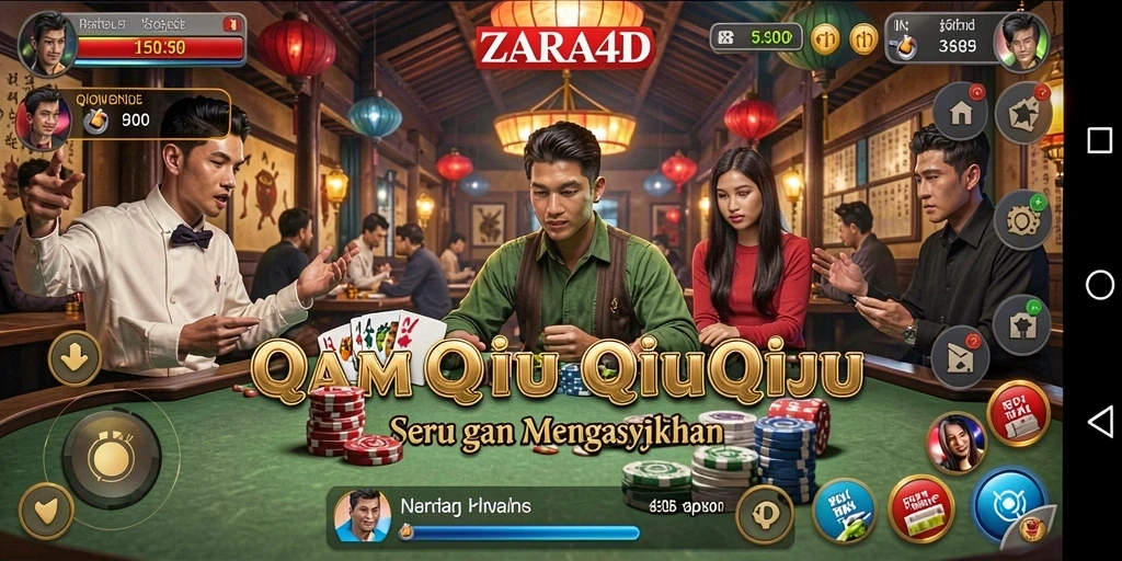 Tampilan gameplay QiuQiu yang menarik dan interaktif.